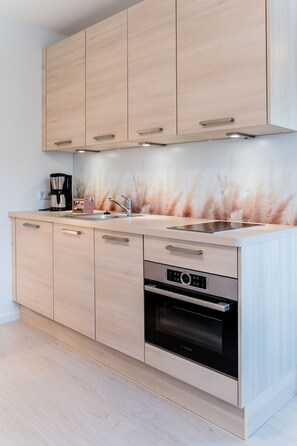 Fridge, oven, stovetop, dishwasher