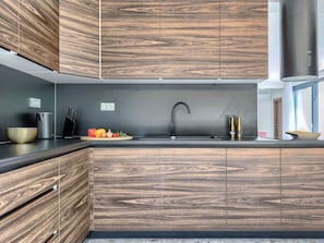 Microwave, oven, dishwasher, high chair