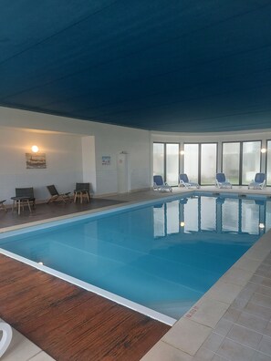 Indoor pool, a heated pool