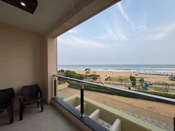 Uitzicht vanaf balkon