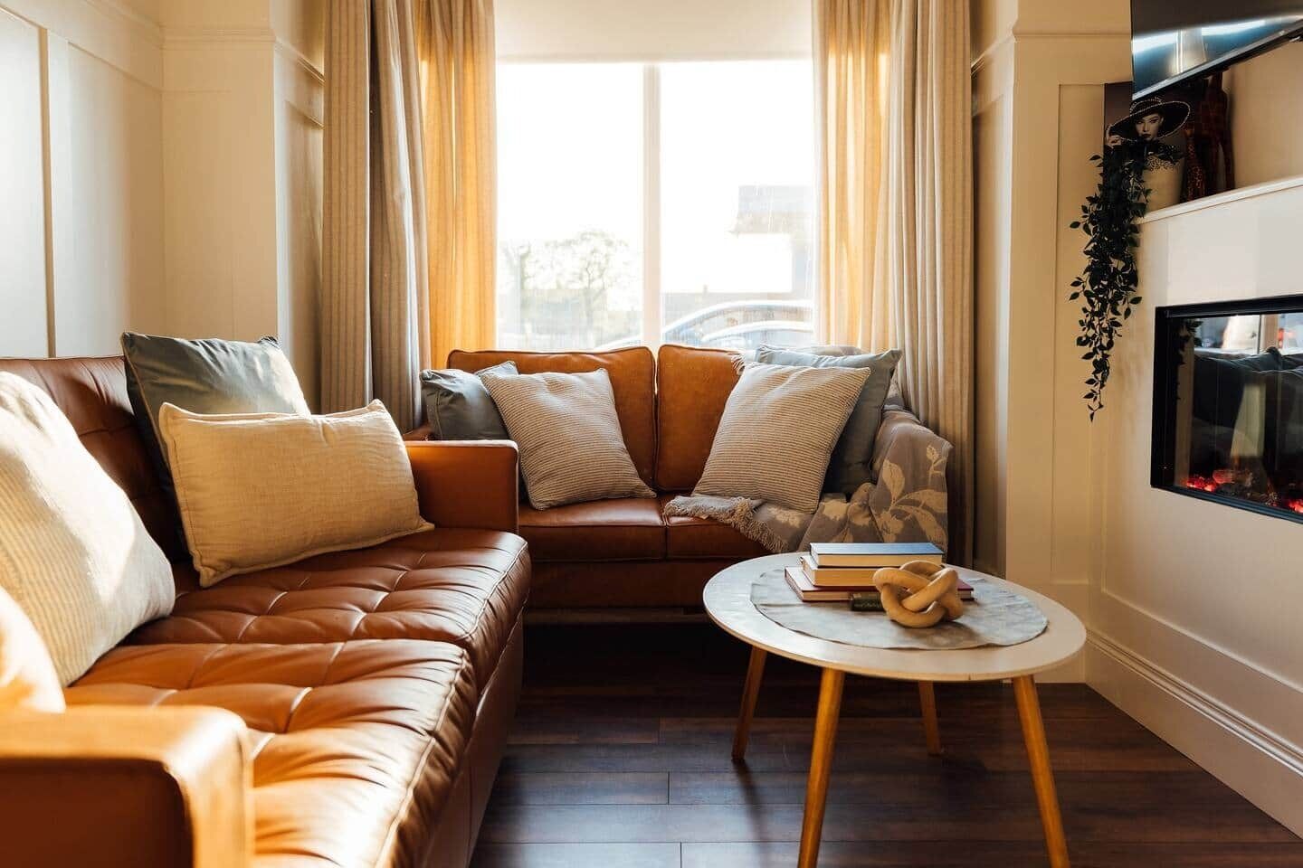 Televisión, chimenea