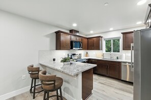 Fridge, microwave, oven, stovetop - The White House | Unit 3 (Shaver Lake)