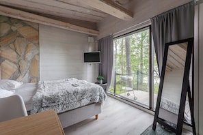 Superior-sviitti, järvinäköala, järven rannalla