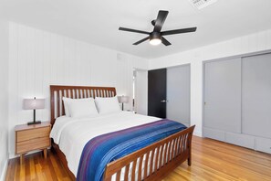 2 bedrooms, iron/ironing board, travel crib, WiFi