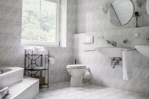 Ducha, secador de pelo y toallas