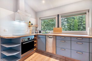 Fridge, oven, stovetop, dishwasher