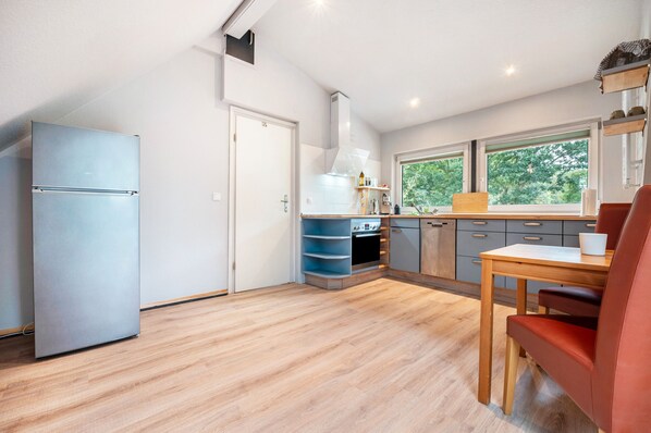 Fridge, oven, stovetop, dishwasher