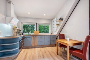 Fridge, oven, stovetop, dishwasher