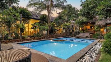 2 outdoor pools, pool umbrellas, sun loungers
