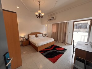 Deluxe Double Room, Balcony | Premium bedding, desk, blackout drapes, iron/ironing board