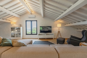 Smart TV de 50 pulgadas con canales por cable, libros