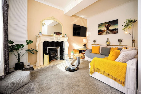 Living room with comfy sofa