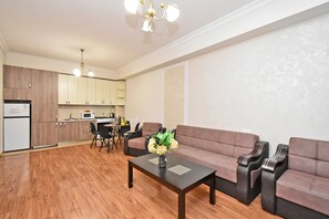 Huoneisto, kaupunkinäköala | Silitysrauta/-lauta, ilmainen Wi-Fi