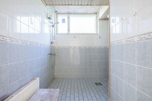 Shower, free toiletries, hair dryer, electronic bidet