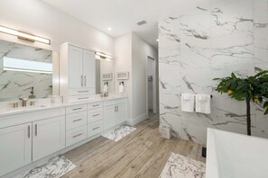 Douche, serviettes fournies