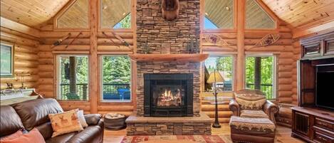 TV, fireplace, ping pong