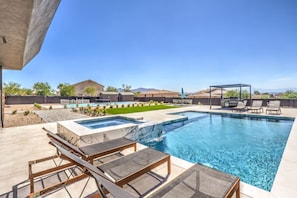 A heated pool