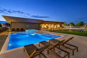 Outdoor pool, a heated pool