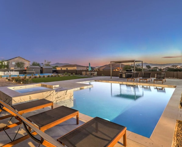 A heated pool