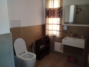 Shower, hair dryer