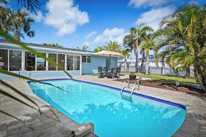 A heated pool
