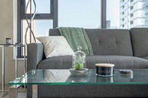 Living area - Corner Unit DT Luxury Highrise Condo (Calgary)