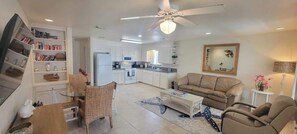Condo, Multiple Beds, Patio, Pool View (Campeche Retreat #12) | Living area | 42-inch flat-screen TV with digital channels