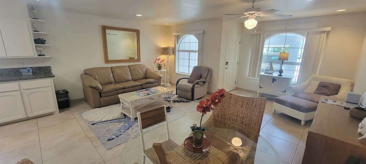 Condo, Multiple Beds, Patio, Pool View (Campeche Retreat #12) | Living area | 42-inch flat-screen TV with digital channels