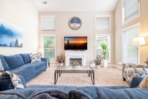 TV, fireplace, DVD player