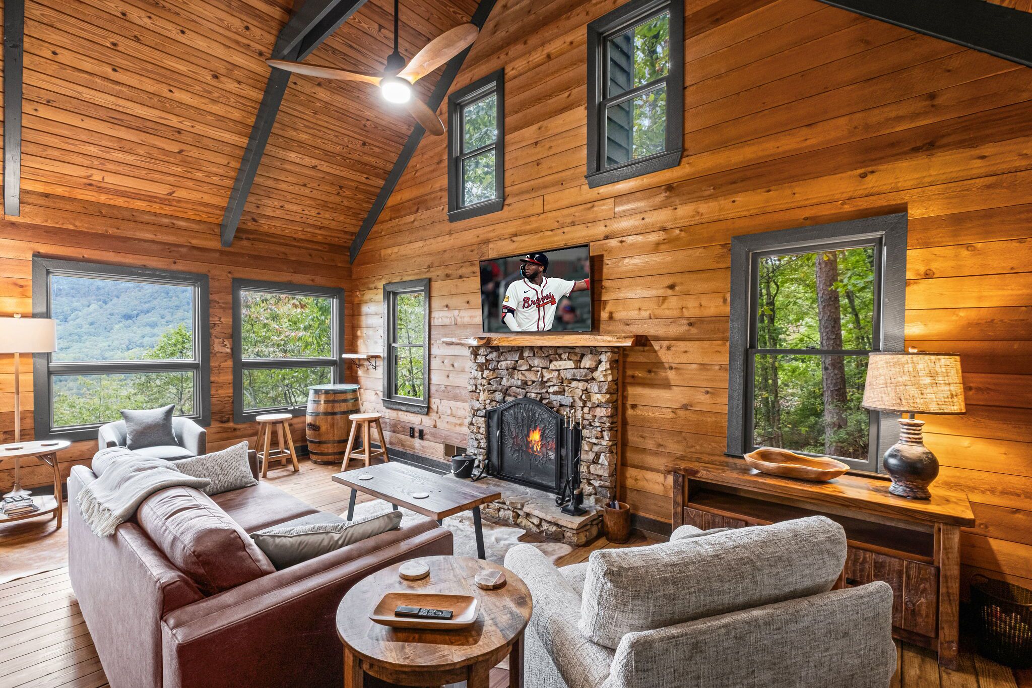 TV connectée, cheminée