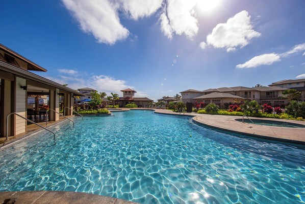 A heated pool