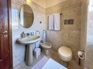 Shower, bidet, towels