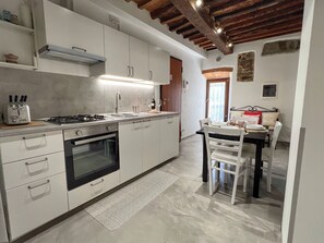 Fridge, oven, stovetop, toaster