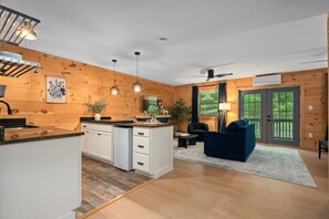 Smart TV, fireplace, video games