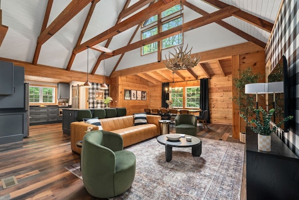 Smart TV, fireplace, video games