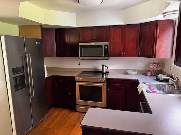 Microwave, oven, stovetop, dishwasher