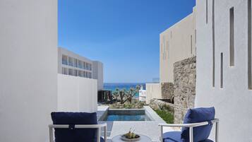 Junior Suite Sea View with Private Pool | Terrace/patio