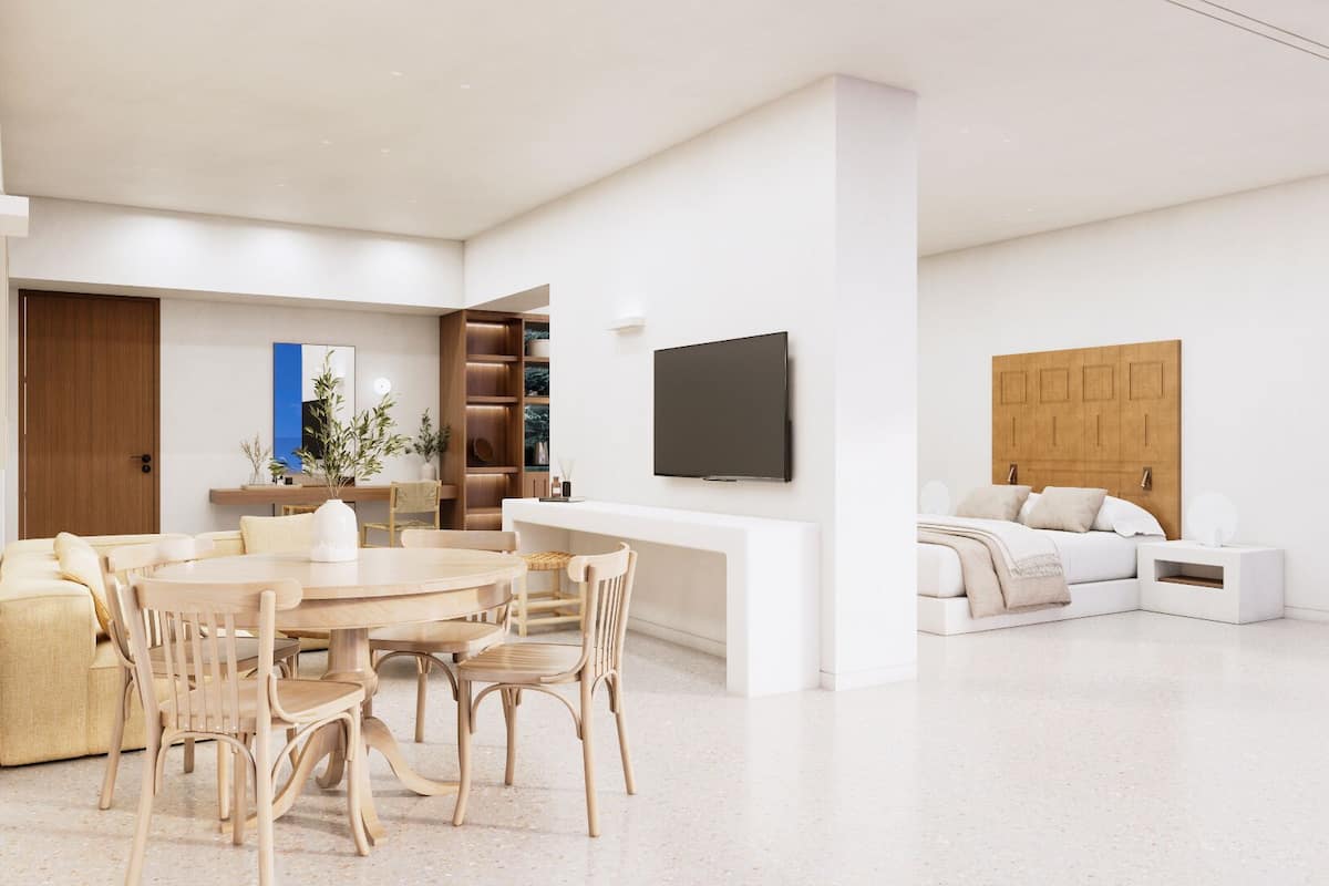 Tinos Essence Suite Sea View | Värdeförvaringsskåp på rummet, mörkläggningsgardiner och gratis wi-fi