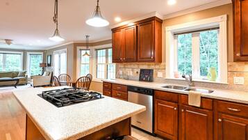 Microwave, oven, stovetop, dishwasher