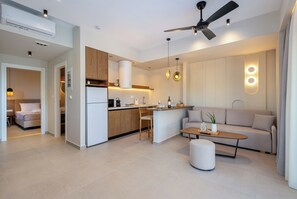 Superior Apartment, Sea View, Ground Floor | Living area - Thalo Aegean Touch Apartments (Kos)