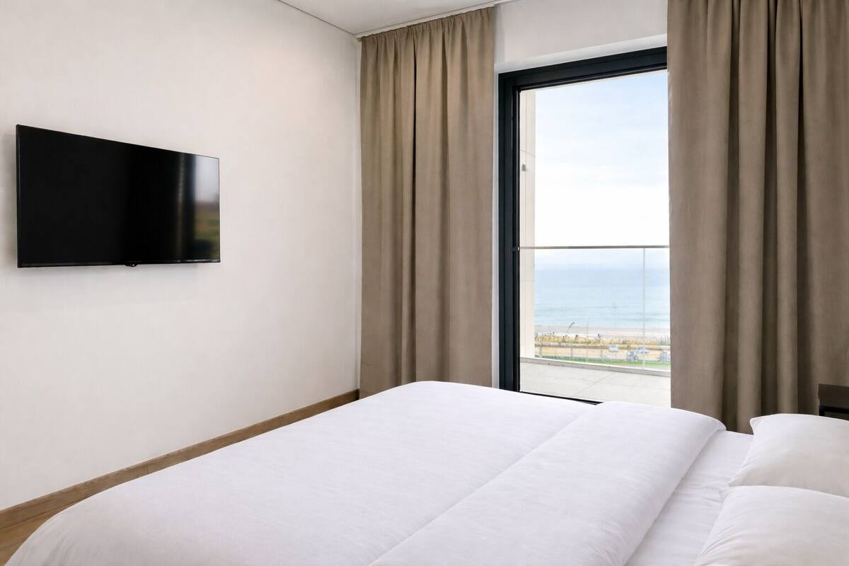 Apartment, 1 Queen Bed with Sofa bed, Balcony, Sea View | Blackout drapes, iron/ironing board, free WiFi, bed sheets