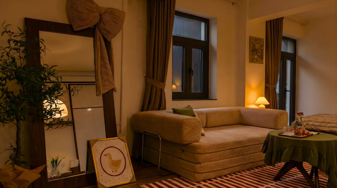 Desk, blackout drapes, soundproofing, free WiFi