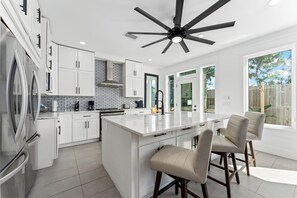 Fridge, microwave, oven, stovetop - Coastal Pool Paradise – 4BR Retreat Minutes from the Beach (Panama City Beach)