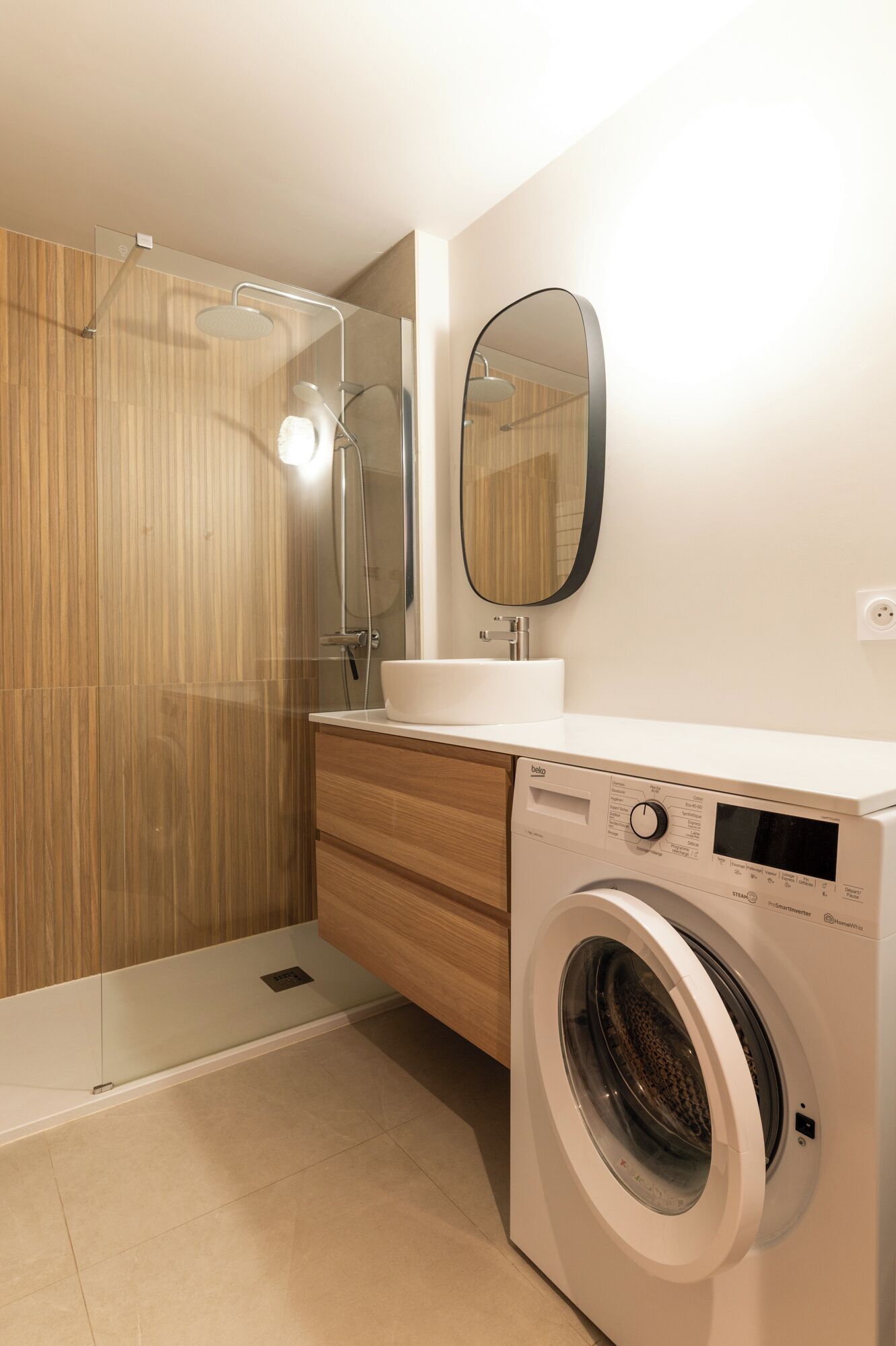 Shower, hair dryer