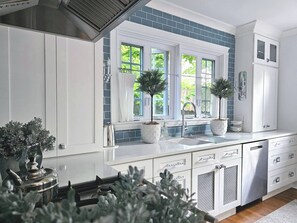 Fridge, oven, stovetop, dishwasher