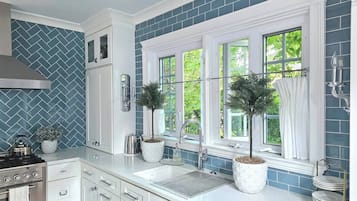 Fridge, oven, stovetop, dishwasher