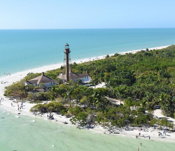 Chaises longues, serviettes de plage