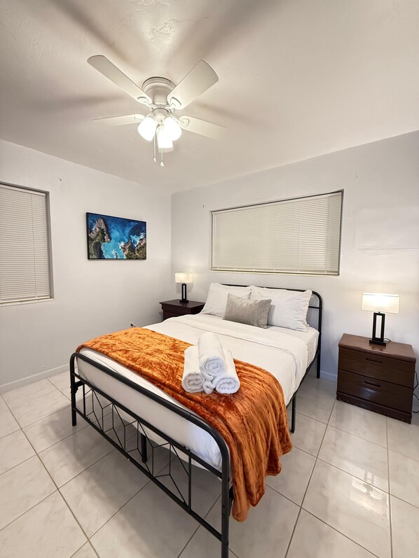 2 bedrooms, iron/ironing board, free WiFi, bed sheets