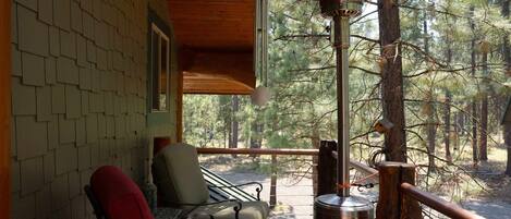 Cabaña, varias camas, patio, vista a la montaña (Little Deschutes Wildlife Lodge) | Vista desde la habitación