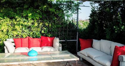 Agritourism. Accommodation x 2+1 persons with outdoor kitchen. Garden view